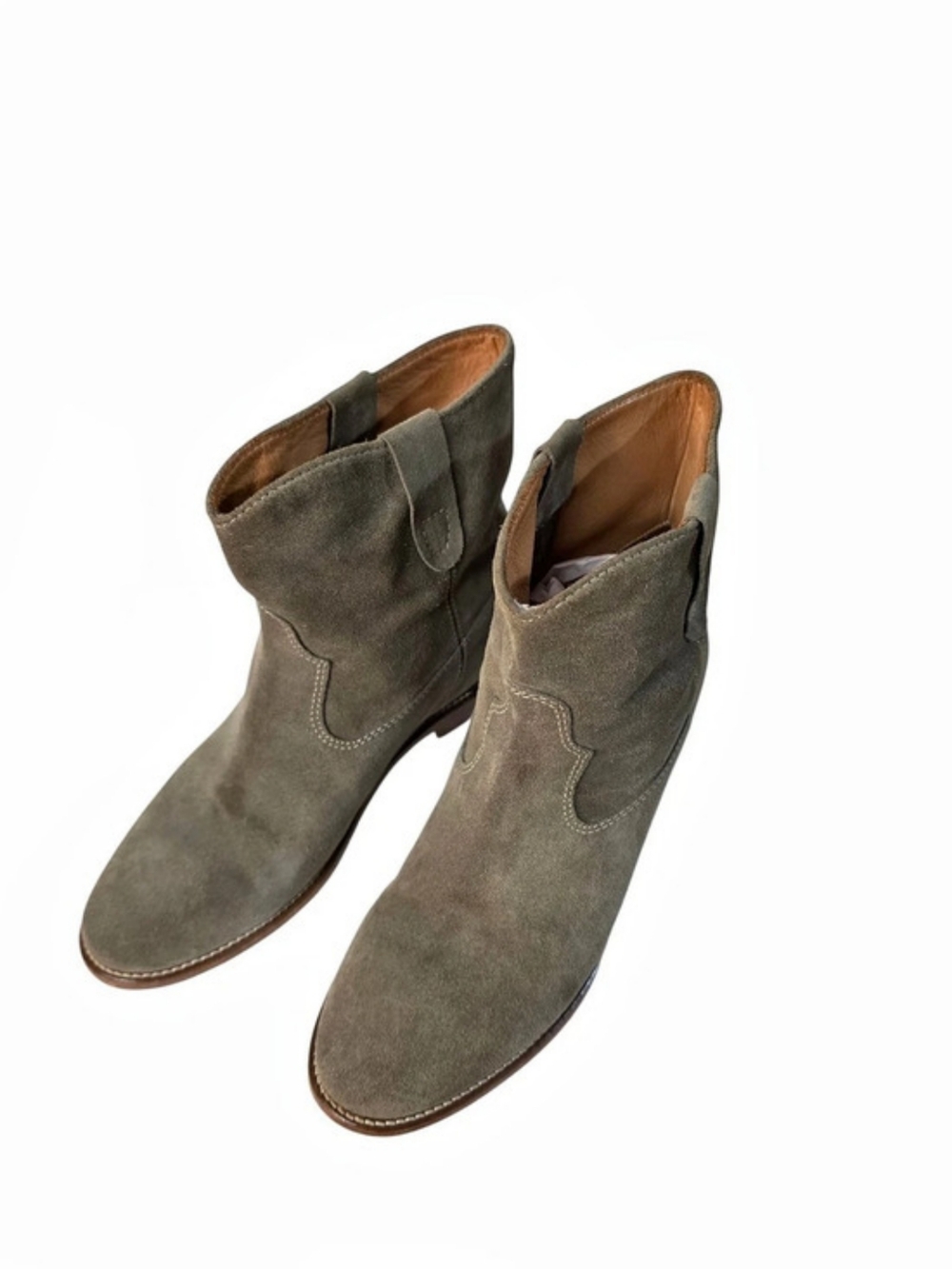 Isabel Marant Women's Dicker Suede Ankle Boots in Brown Size 40